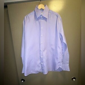 Armani collezioni lilac purple button up shirt
